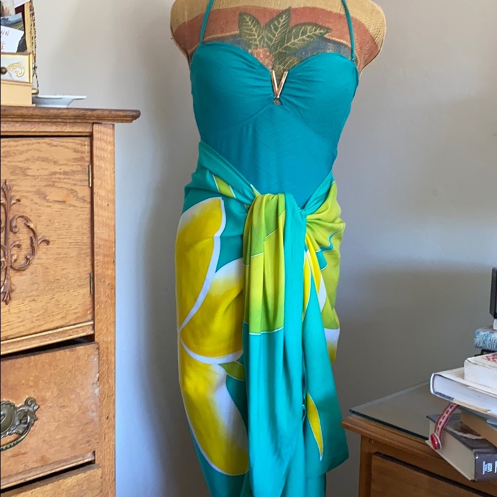 One Piece Bathing Suit WITH Sarong